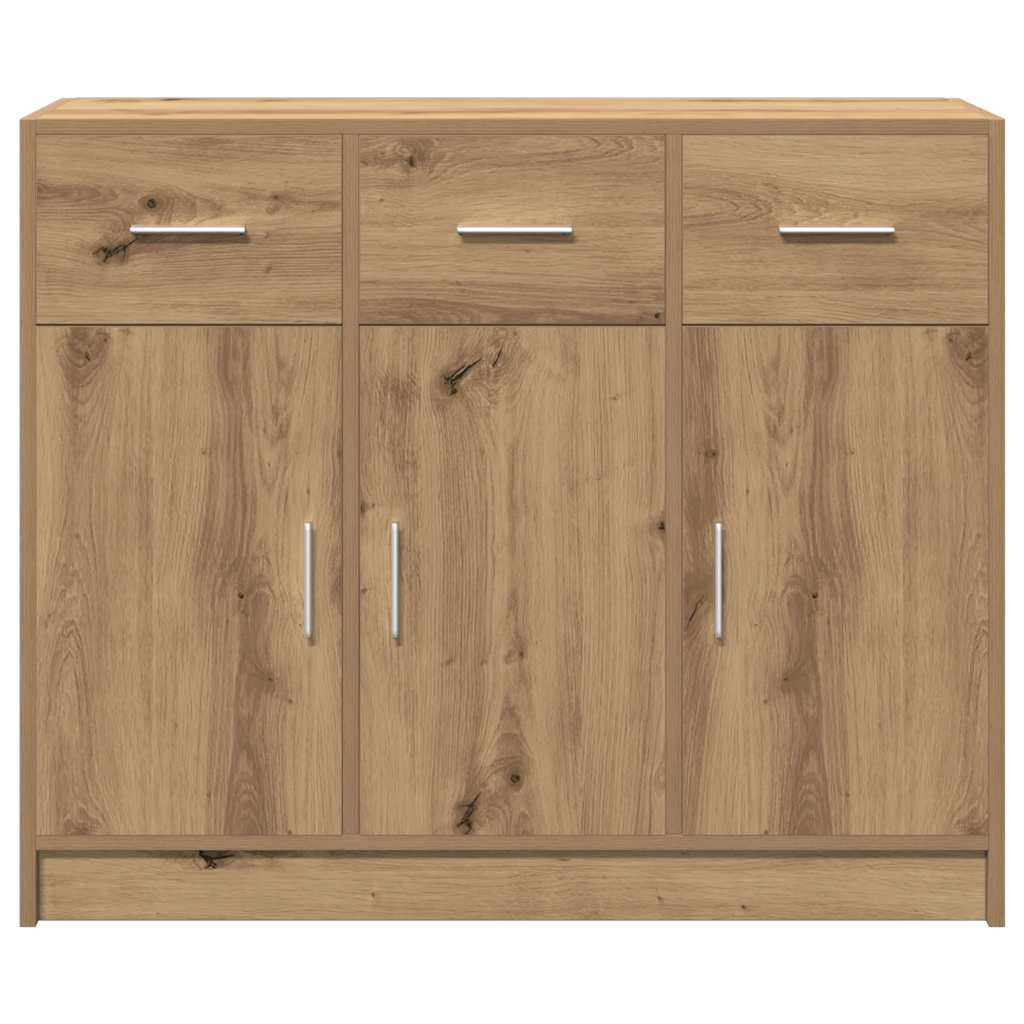 Buffet chêne artisanal 91x28x75 cm bois d'ingénierie - XIOS