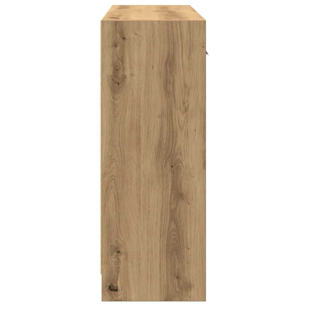 Buffet chêne artisanal 91x28x75 cm bois d'ingénierie - XIOS