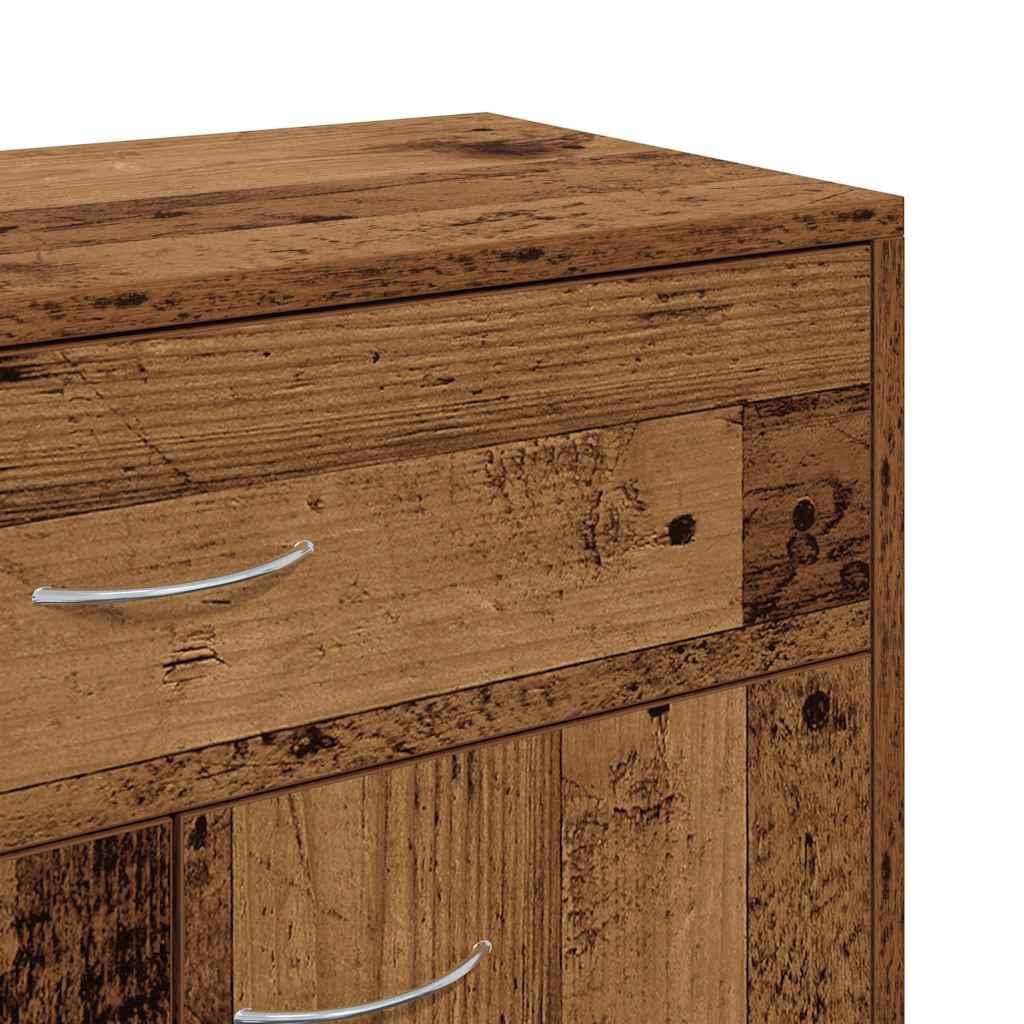 Buffet vieux bois 60x30x75 cm bois d'ingénierie - XIOS