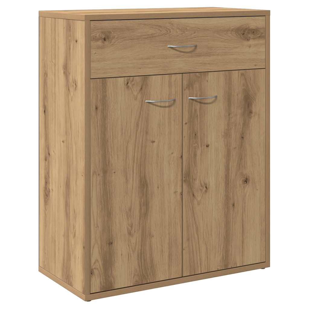 Buffet chêne artisanal 60x30x75 cm bois d'ingénierie