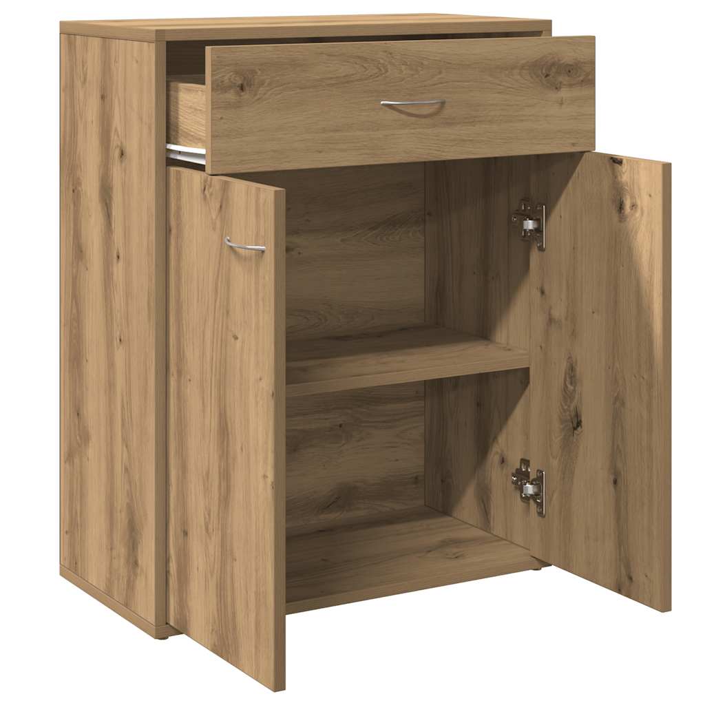 Buffet chêne artisanal 60x30x75 cm bois d'ingénierie