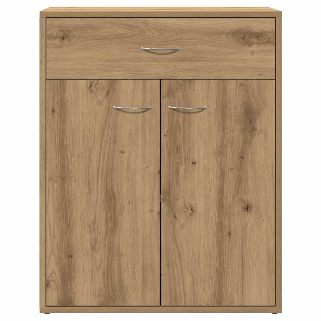 Buffet chêne artisanal 60x30x75 cm bois d'ingénierie