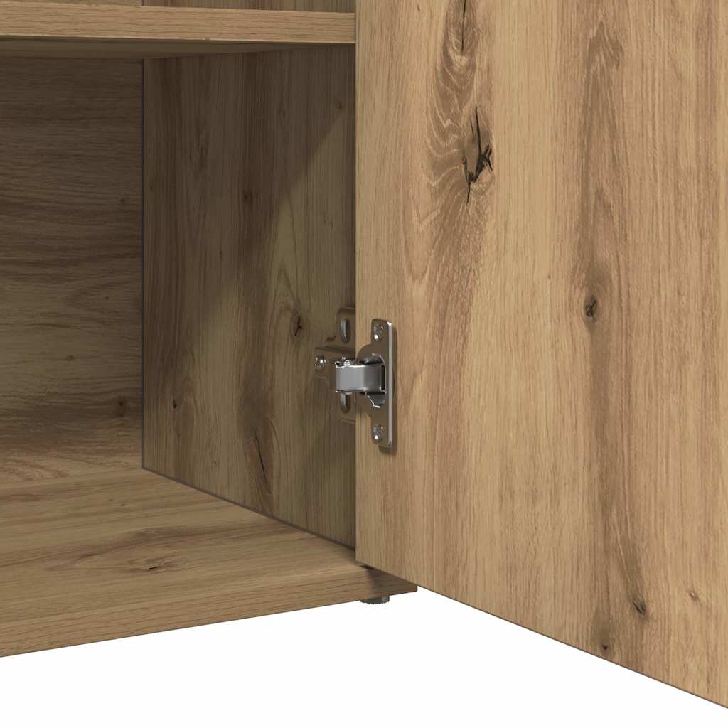 Buffet chêne artisanal 60x30x75 cm bois d'ingénierie