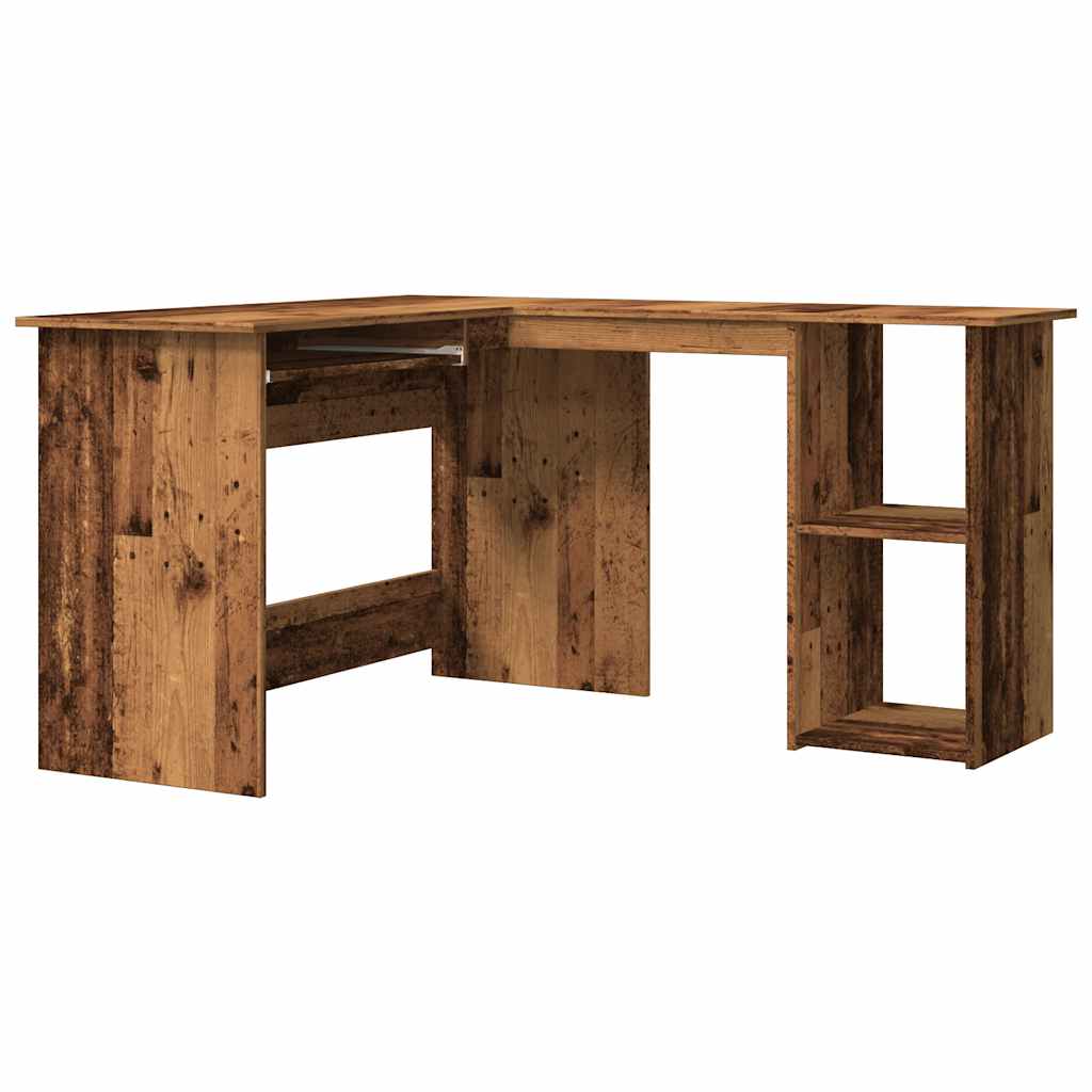 Bureau d'angle vieux bois 120x140x75 cm bois d'ingénierie - XIOS