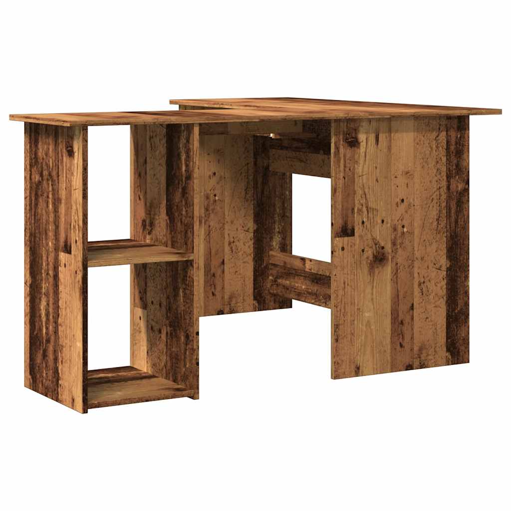 Bureau d'angle vieux bois 120x140x75 cm bois d'ingénierie - XIOS