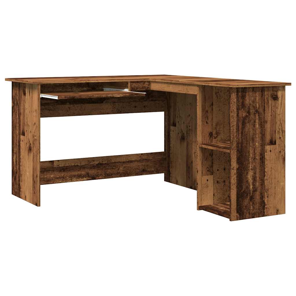 Bureau d'angle vieux bois 120x140x75 cm bois d'ingénierie - XIOS