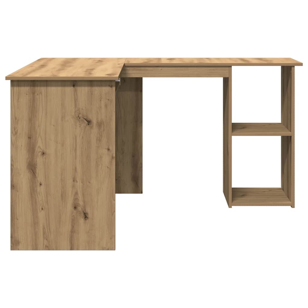 Bureau d'angle chêne artisanal 120x140x75 cm bois d'ingénierie - XIOS