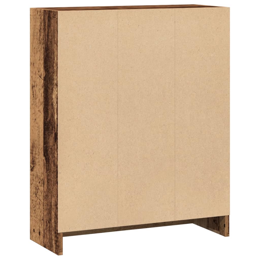 Bibliothèque vieux bois 60x24x76 cm bois d'ingénierie - XIOS