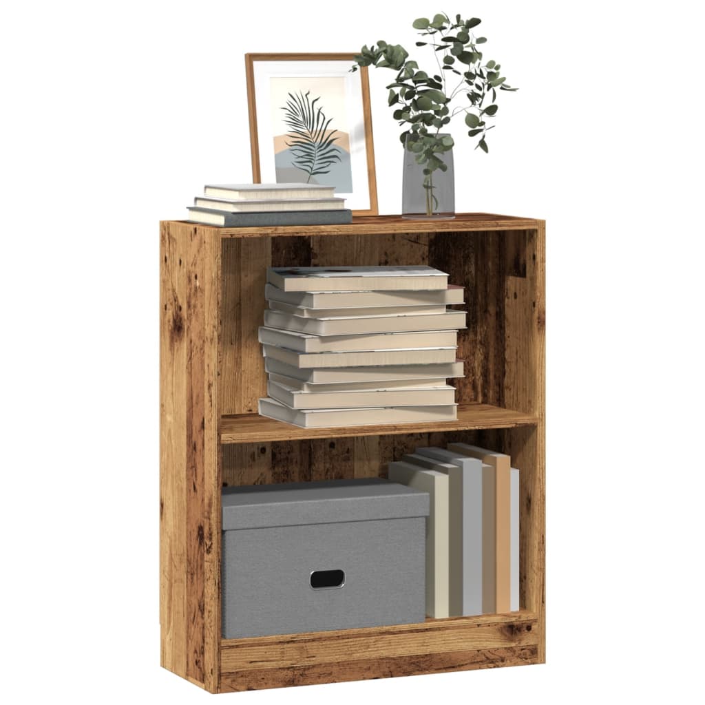Bibliothèque vieux bois 60x24x76 cm bois d'ingénierie - XIOS