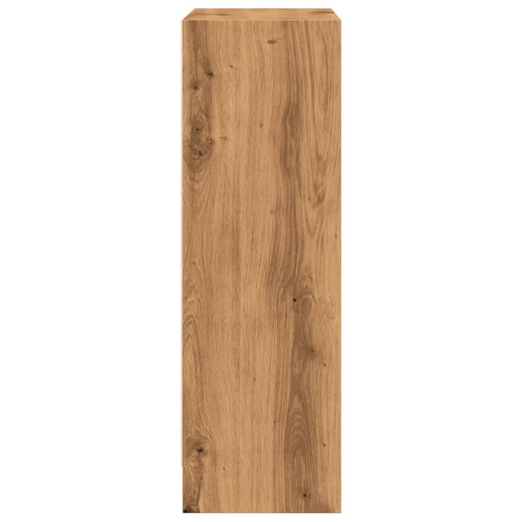 Bibliothèque chêne artisanal 60x24x76 cm bois d'ingénierie - XIOS