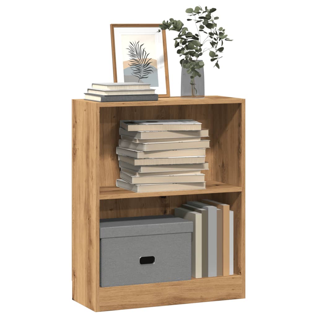 Bibliothèque chêne artisanal 60x24x76 cm bois d'ingénierie - XIOS