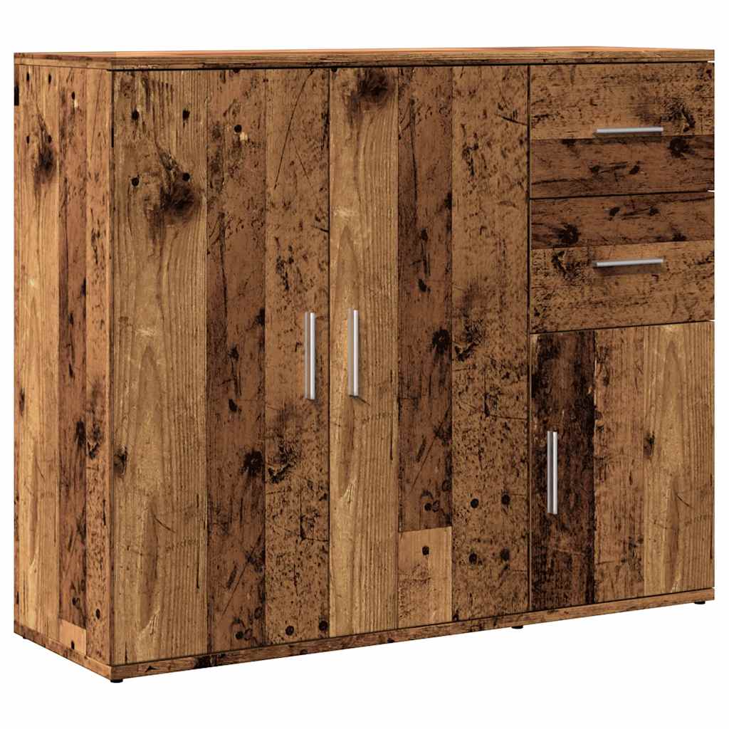 Buffet vieux bois 91x29,5x75 cm bois d'ingénierie - XIOS