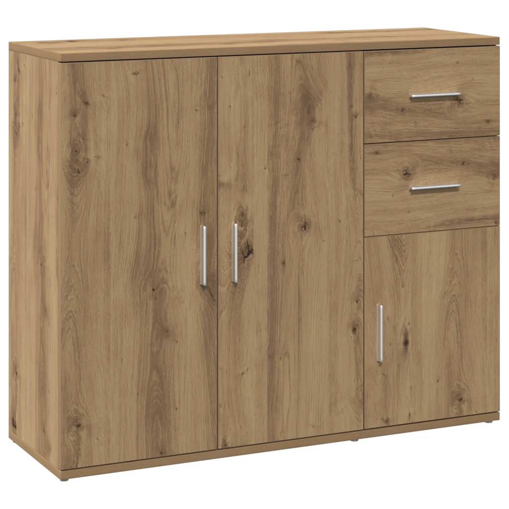 Buffet chêne artisanal 91x29,5x75 cm bois d'ingénierie - XIOS