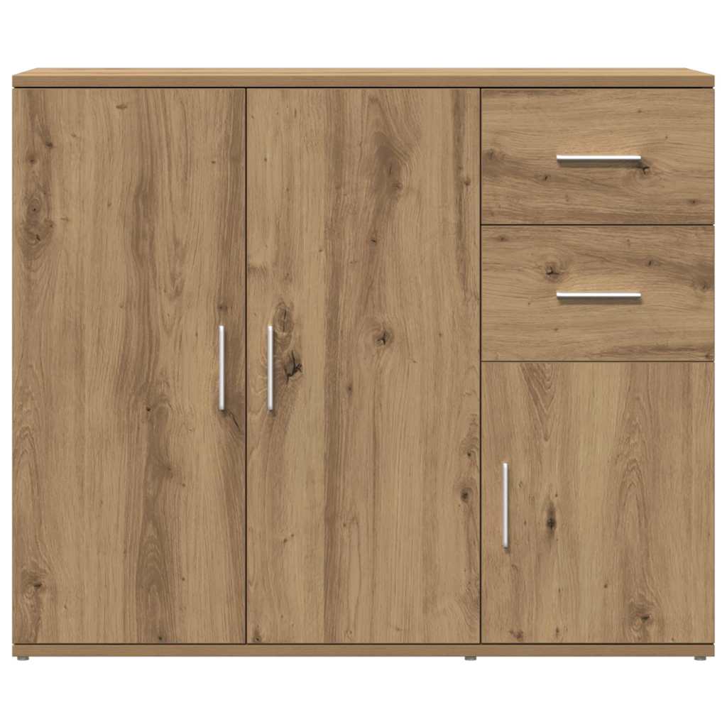 Buffet chêne artisanal 91x29,5x75 cm bois d'ingénierie - XIOS