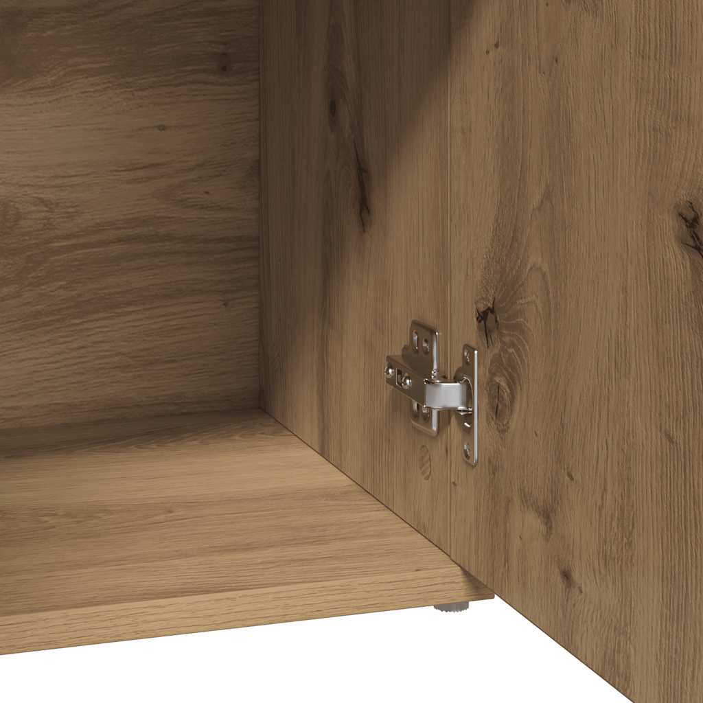Buffet chêne artisanal 91x29,5x75 cm bois d'ingénierie - XIOS