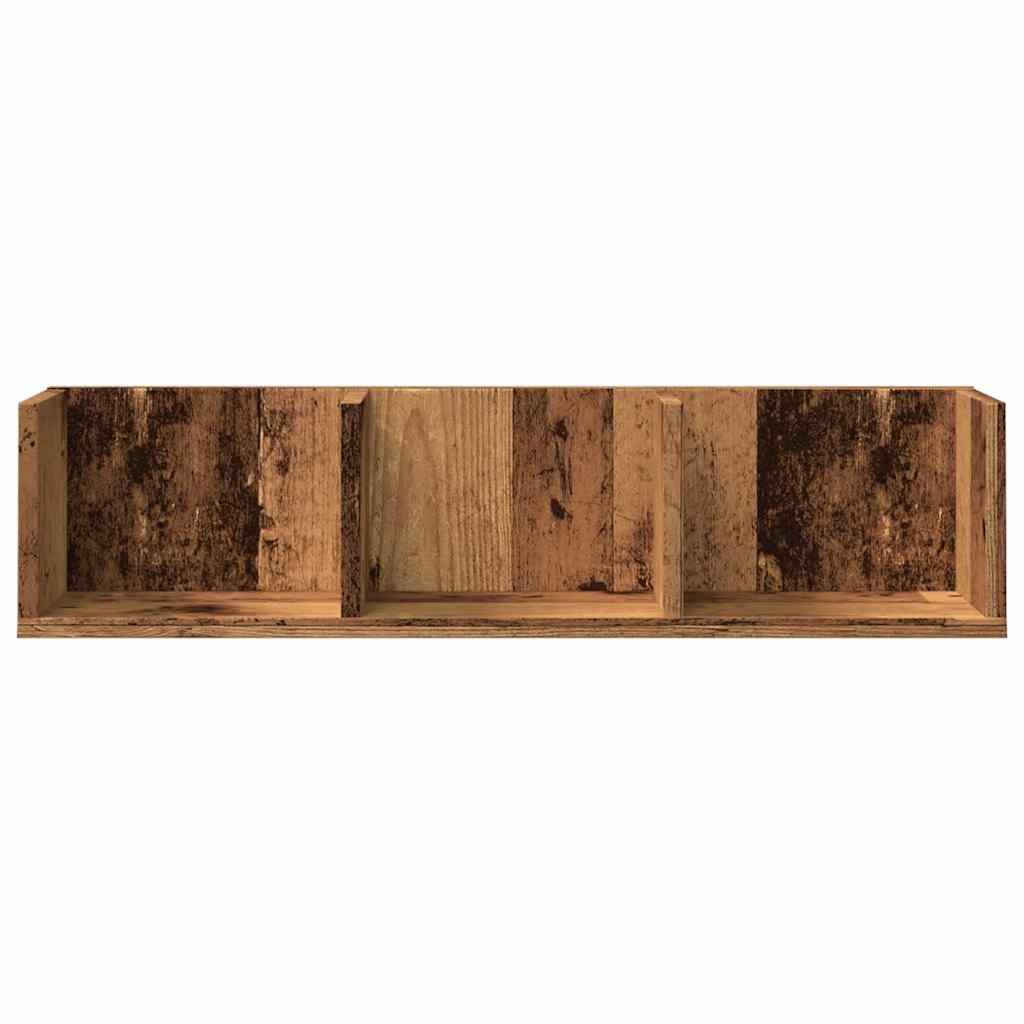 Étagère murale à CD vieux bois 75x18x18 cm bois d'ingénierie - XIOS