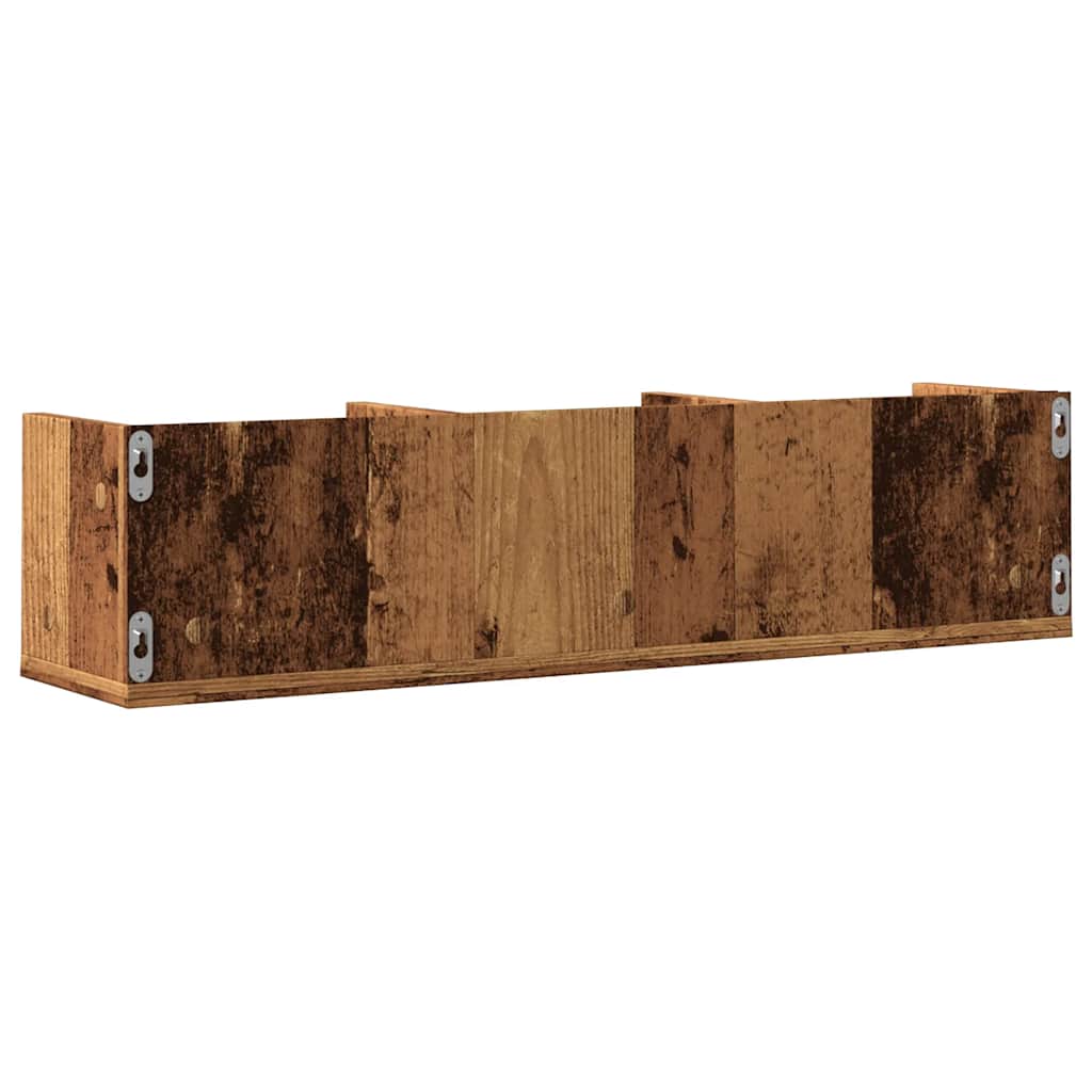 Étagère murale à CD vieux bois 75x18x18 cm bois d'ingénierie - XIOS