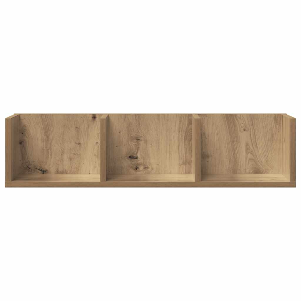Étagère murale à CD chêne artisanal 75x18x18 cm bois ingénierie - XIOS