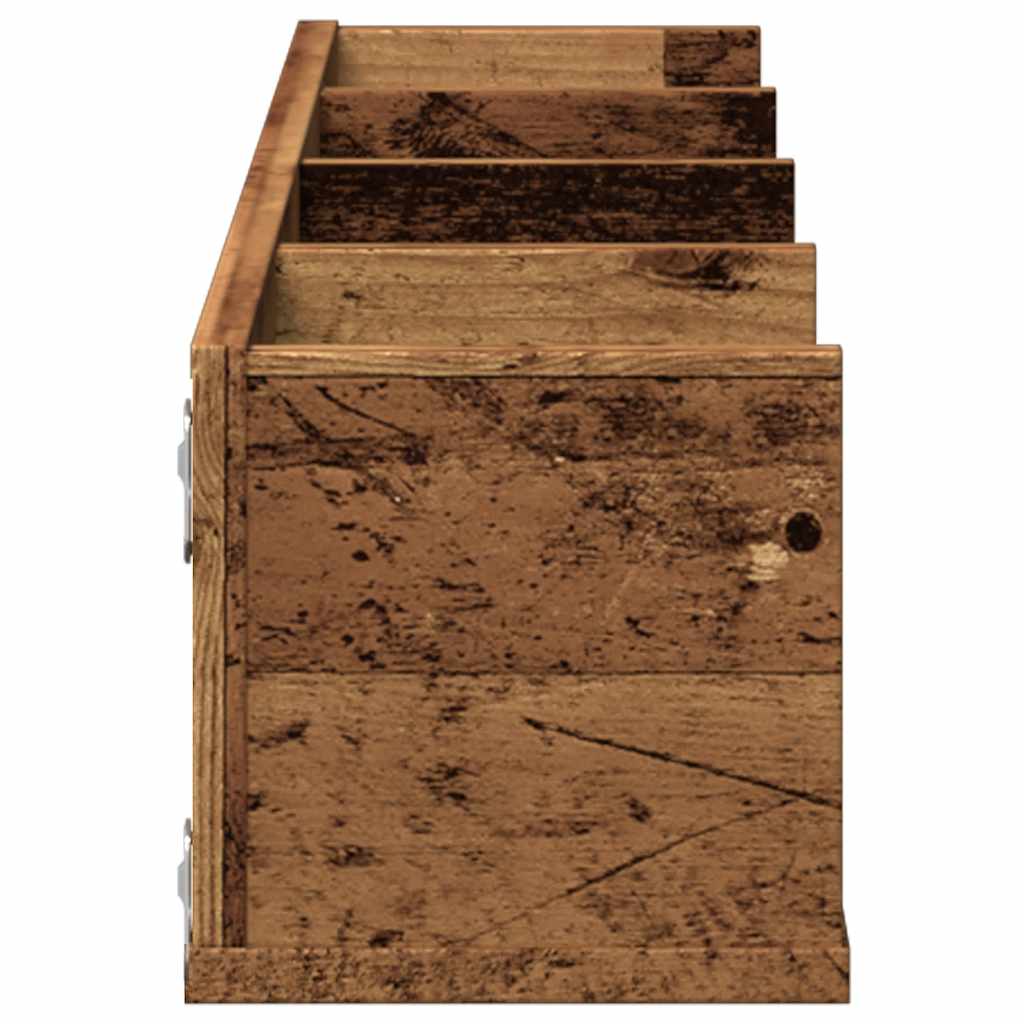 Étagère murale à CD vieux bois 100x18x18 cm bois d'ingénierie
