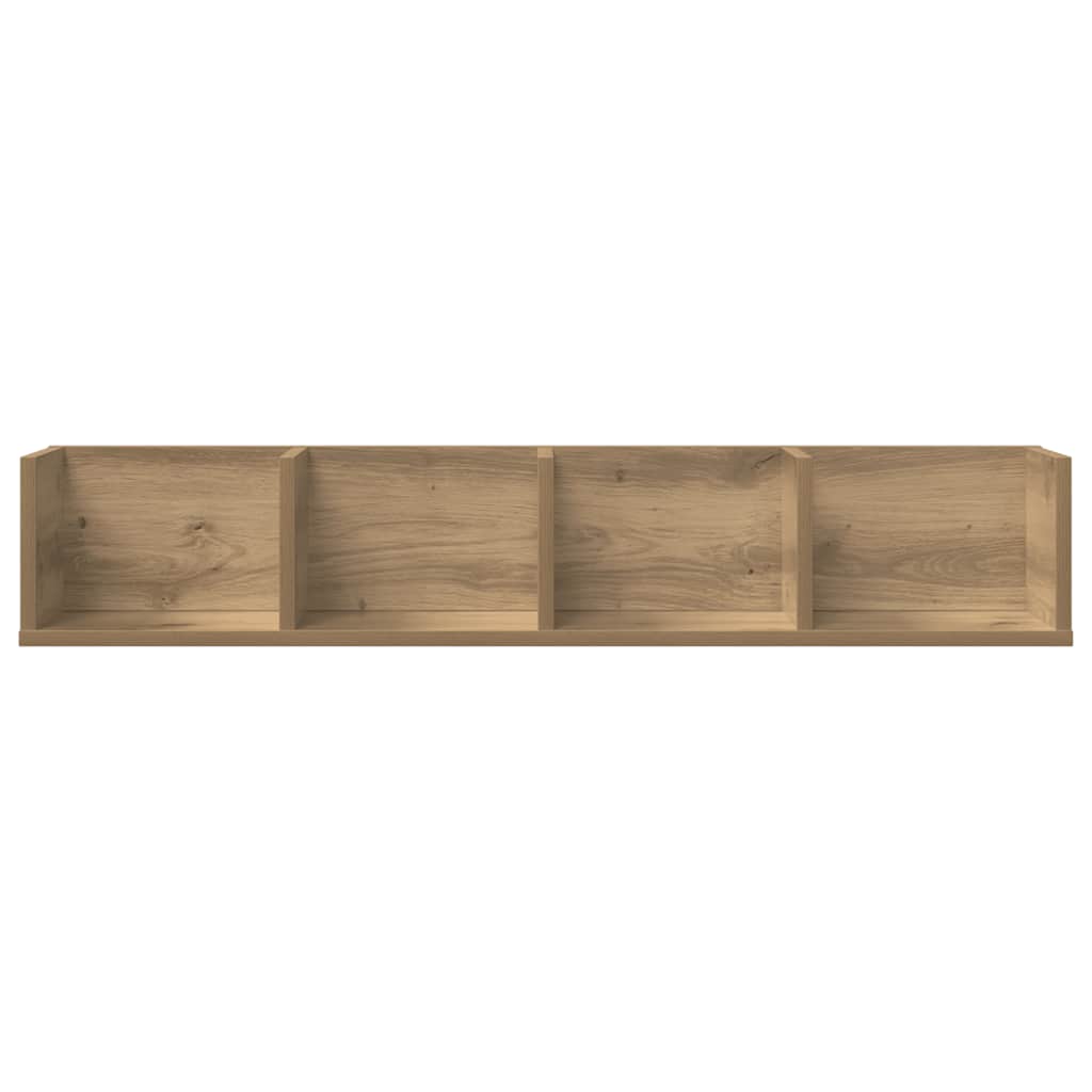 Étagère murale à CD chêne artisanal 100x18x18cm bois ingénierie - XIOS