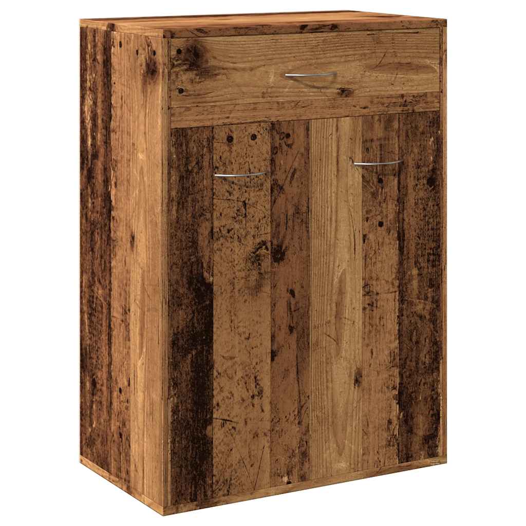 Armoire à chaussures vieux bois 60x35x84 cm bois d'ingénierie - XIOS