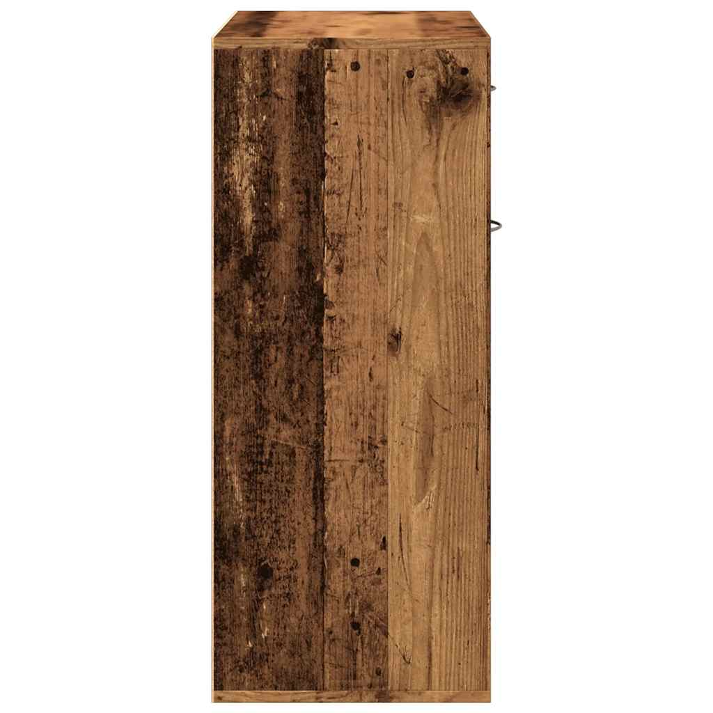 Armoire à chaussures vieux bois 60x35x84 cm bois d'ingénierie - XIOS