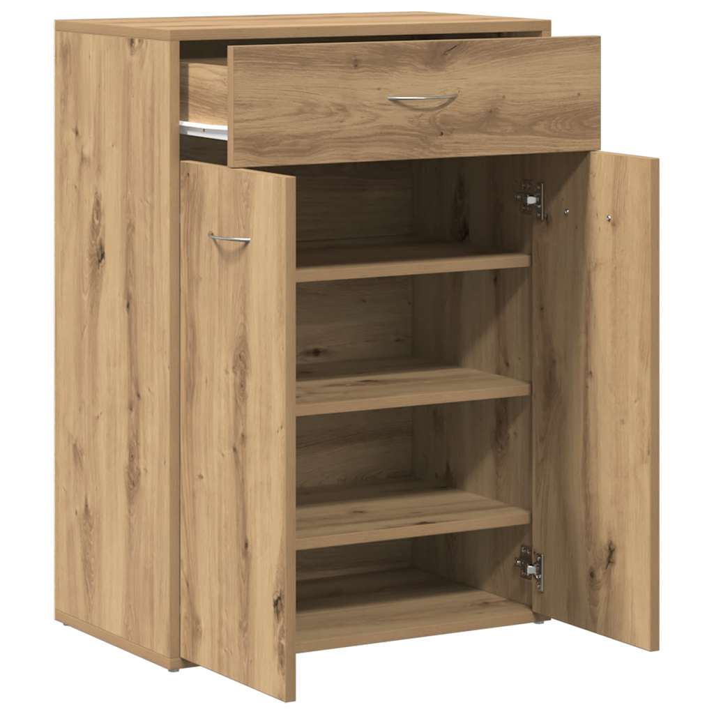 Armoire à chaussures chêne artisanal bois d'ingénierie - XIOS