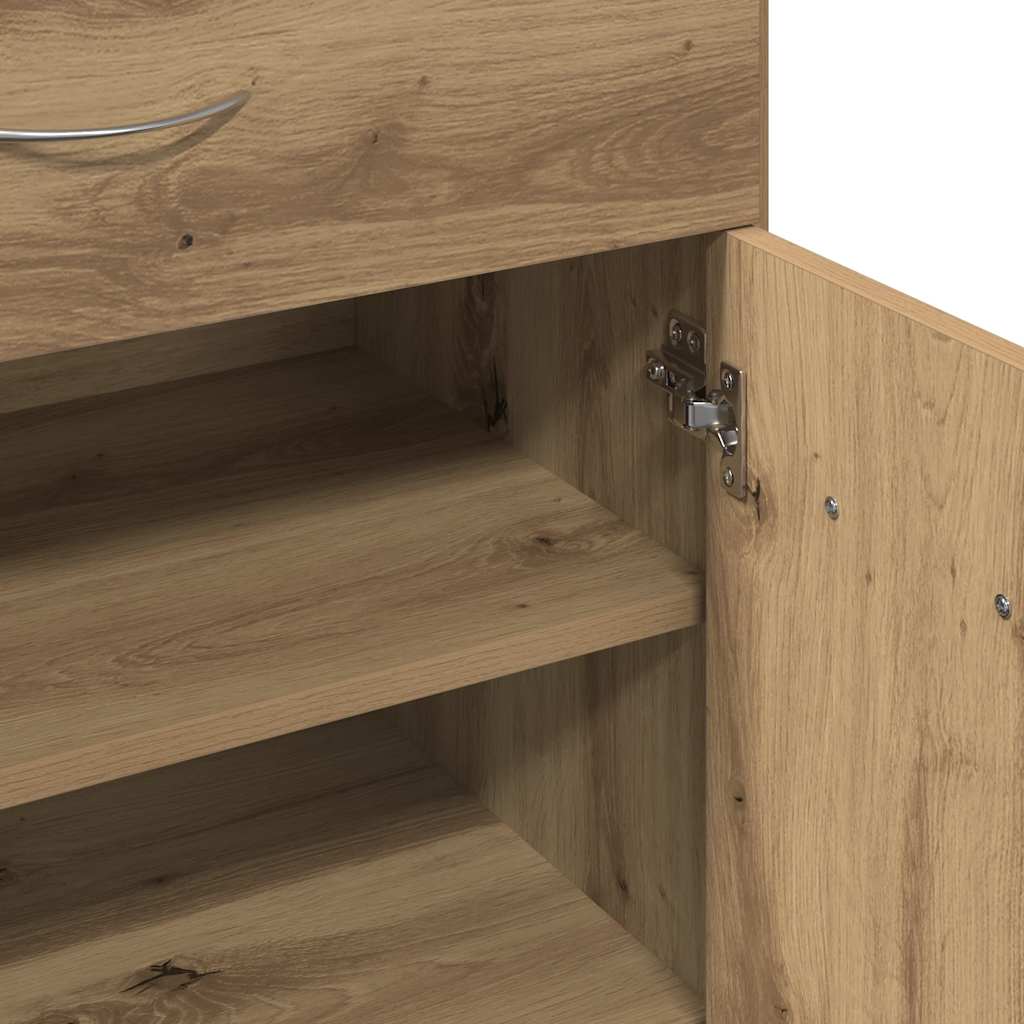 Armoire à chaussures chêne artisanal bois d'ingénierie - XIOS