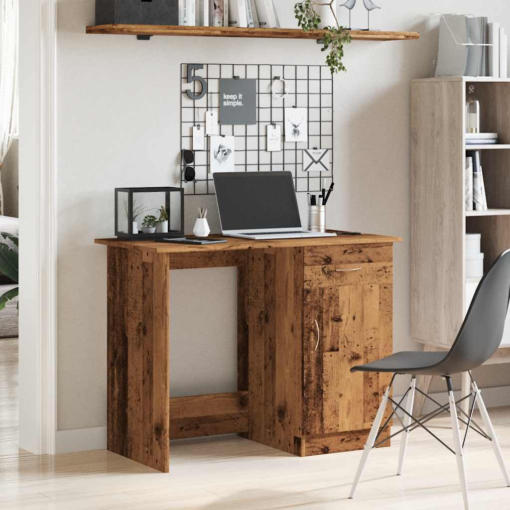Bureau vieux bois 100x50x76 cm bois d'ingénierie - XIOS