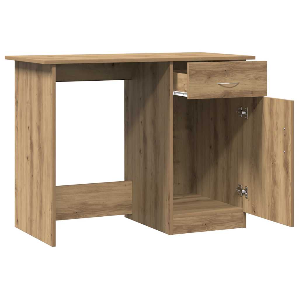 Bureau chêne artisanal 100x50x76 cm bois d'ingénierie - XIOS