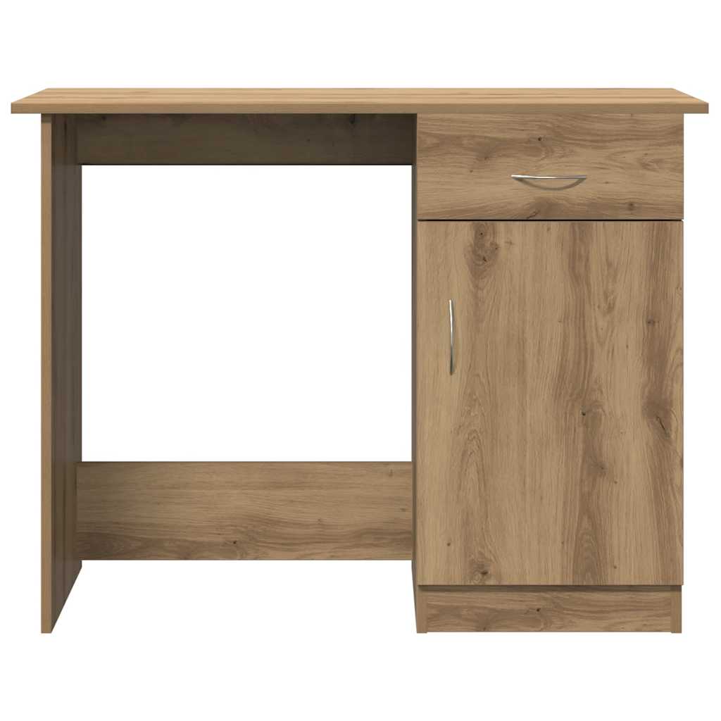 Bureau chêne artisanal 100x50x76 cm bois d'ingénierie - XIOS
