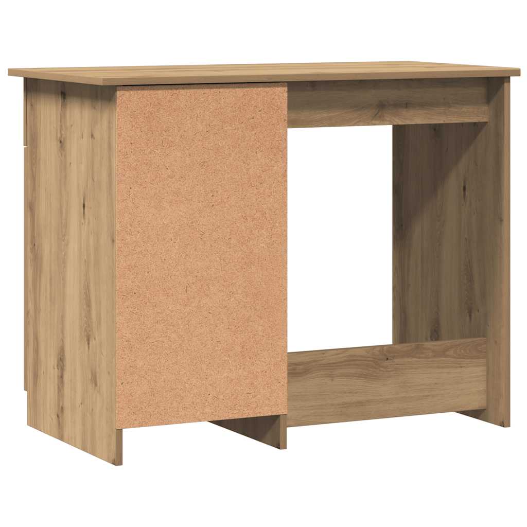 Bureau chêne artisanal 100x50x76 cm bois d'ingénierie - XIOS