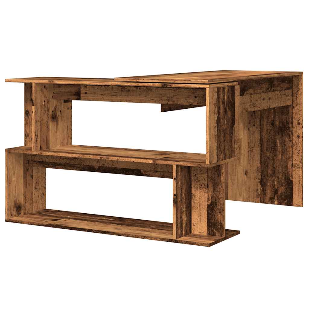 Bureau d'angle vieux bois 200,5x50x76 cm bois d'ingénierie - XIOS