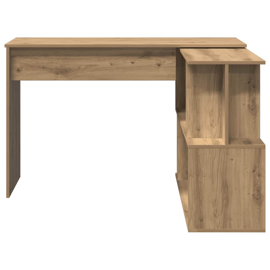 Bureau d'angle chêne artisanal 200,5x50x76 cm bois d'ingénierie - XIOS