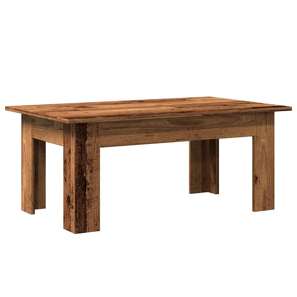 Table basse vieux bois 100x60x42 cm bois d'ingénierie - XIOS