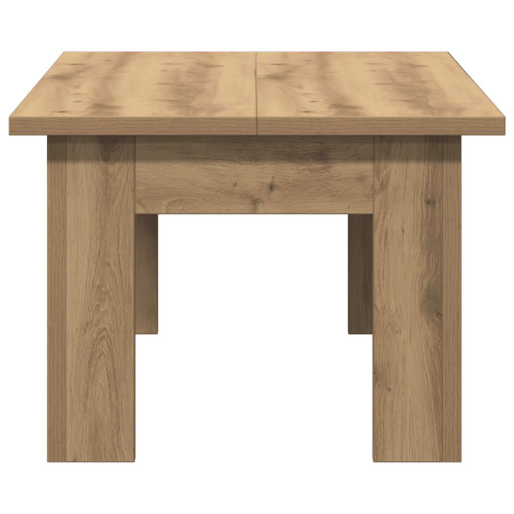 Table basse chêne artisanal 100x60x42 cm bois d'ingénierie - XIOS