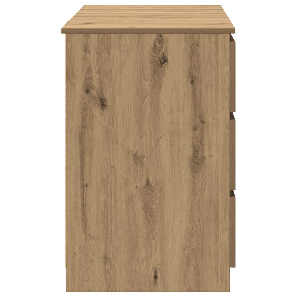 Bureau chêne artisanal 140x50x77 cm bois d'ingénierie - XIOS