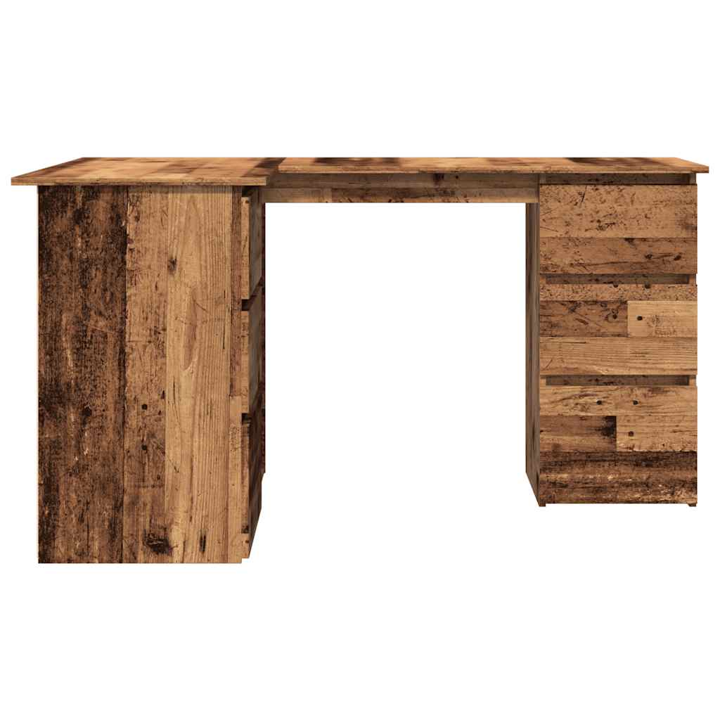 Bureau d'angle vieux bois 145x100x76 cm bois d'ingénierie - XIOS