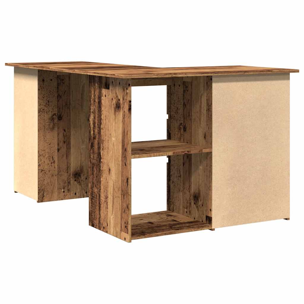 Bureau d'angle vieux bois 145x100x76 cm bois d'ingénierie - XIOS