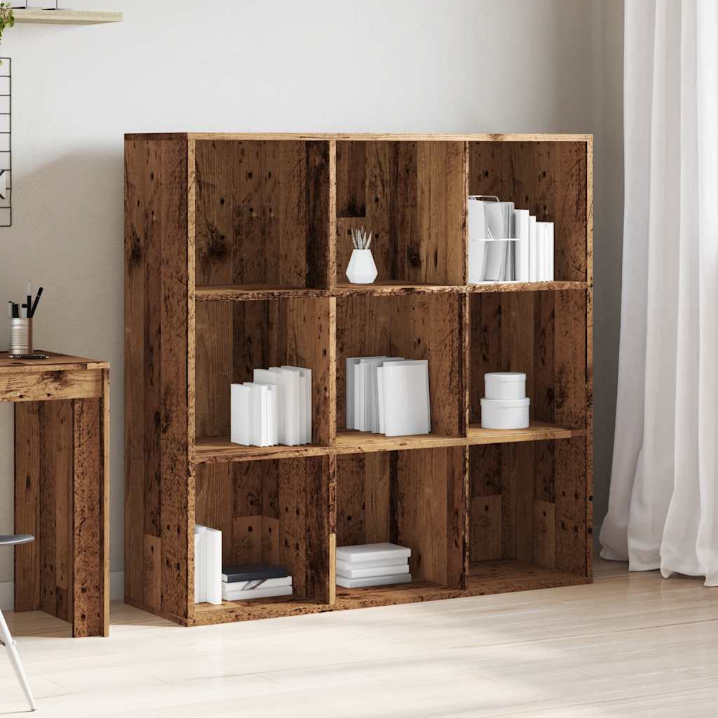 Armoire à livres vieux bois 98x29x97,5 cm - XIOS