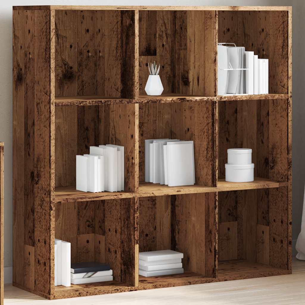Armoire à livres vieux bois 98x29x97,5 cm - XIOS