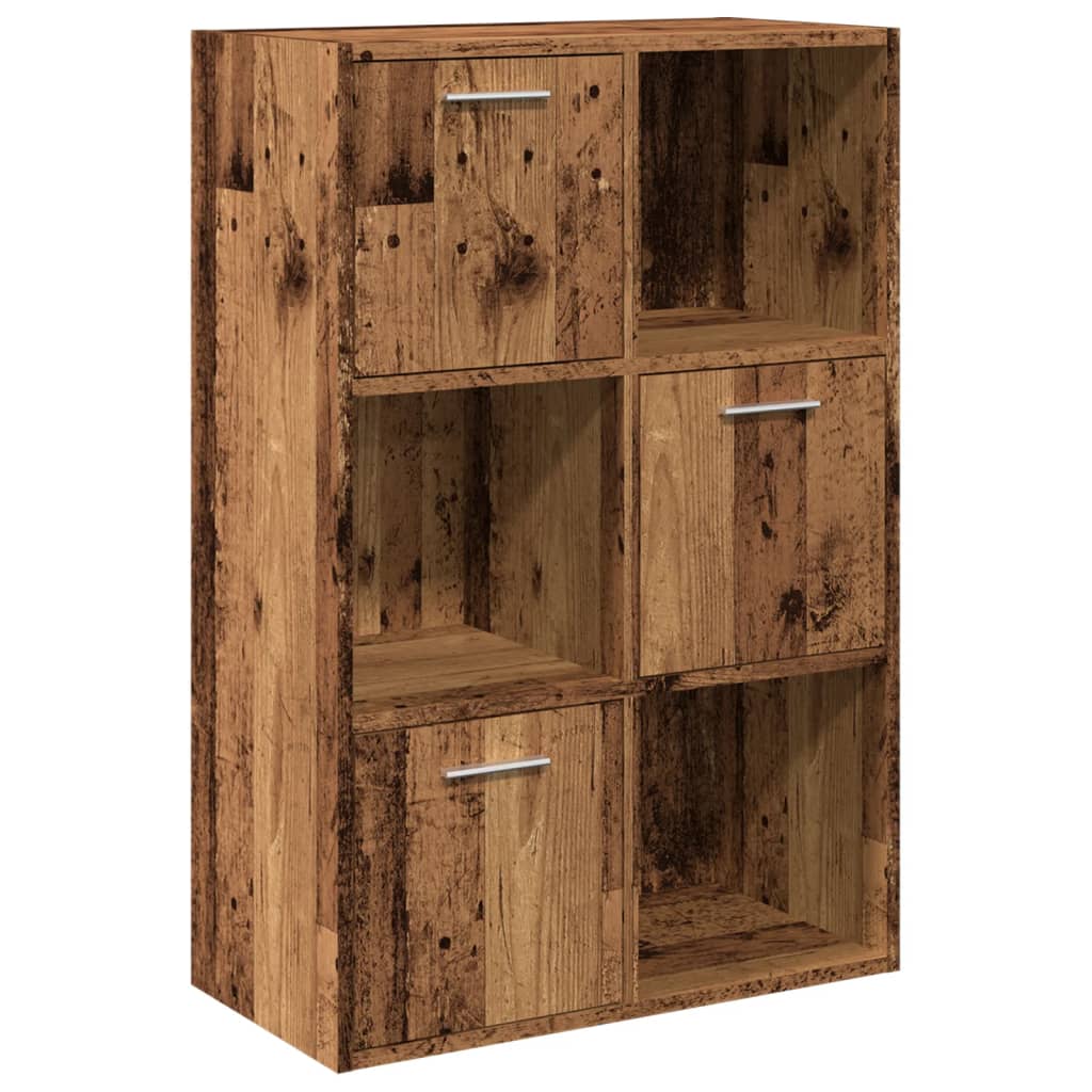 Bibliothèque vieux bois 60,5x30x90 cm bois d'ingénierie - XIOS