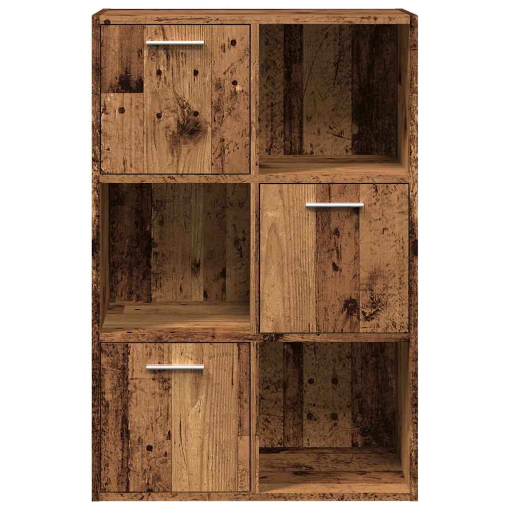 Bibliothèque vieux bois 60,5x30x90 cm bois d'ingénierie - XIOS