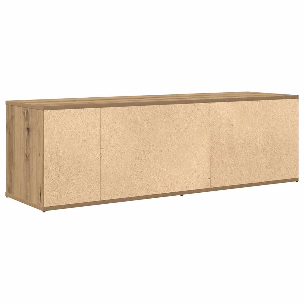 Meuble TV chêne artisanal 120x34x37 cm bois d'ingénierie - XIOS