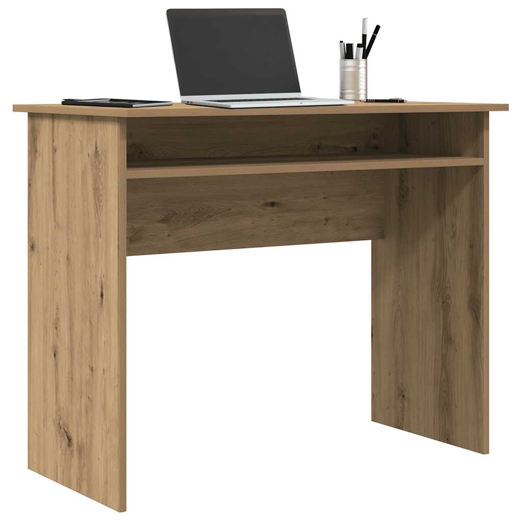 Bureau chêne artisanal 90x50x74 cm bois d'ingénierie - XIOS