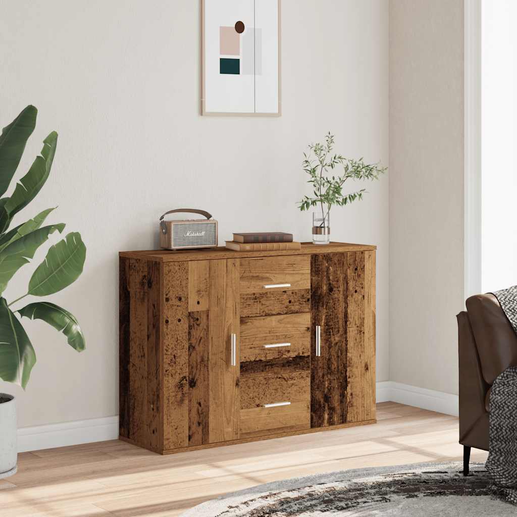 Buffet vieux bois 90x29,5x65 cm bois d'ingénierie - XIOS