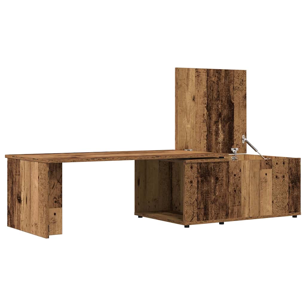 Table basse vieux bois 150x50x35 cm bois d'ingénierie - XIOS