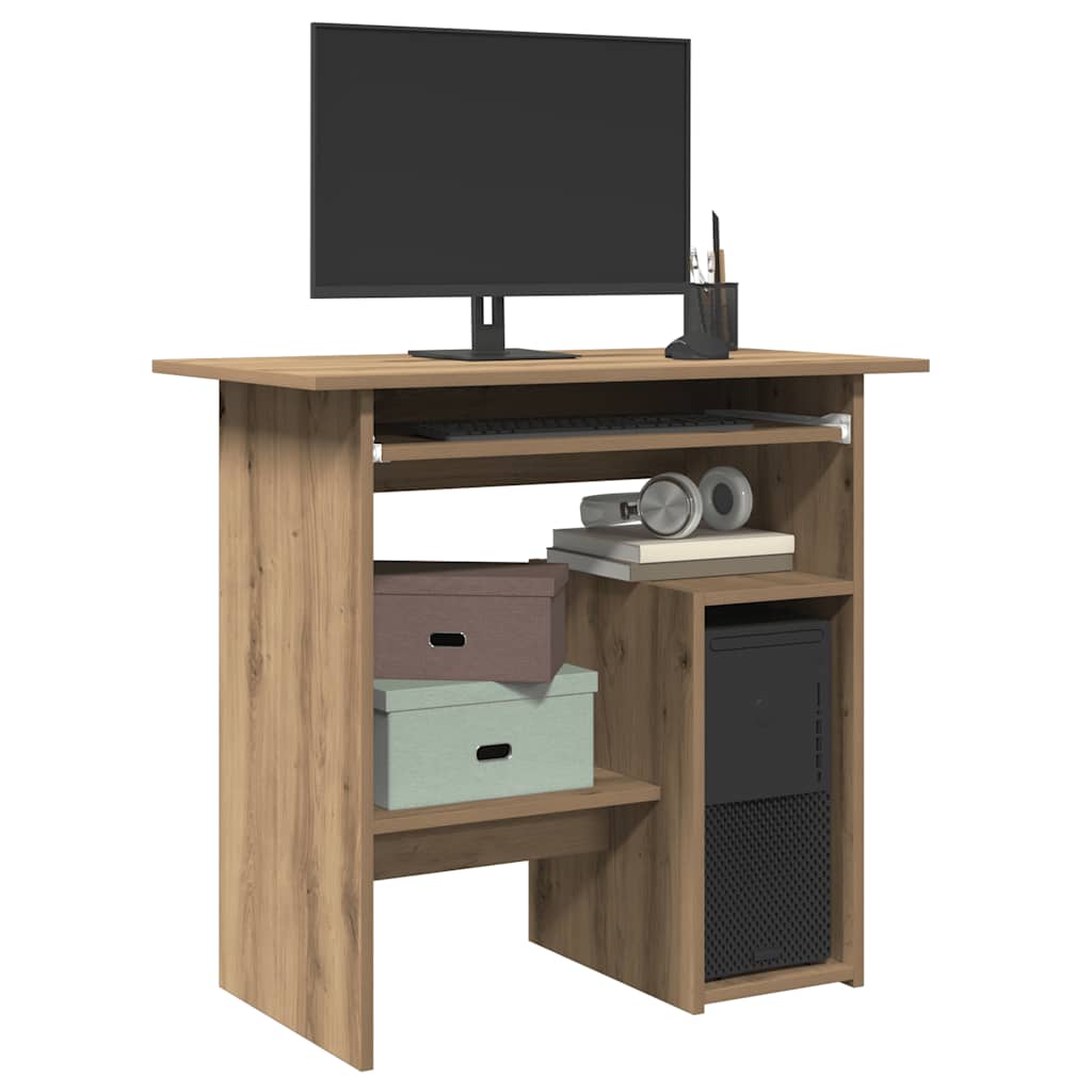 Bureau chêne artisanal 80x45x74 cm bois d'ingénierie - XIOS
