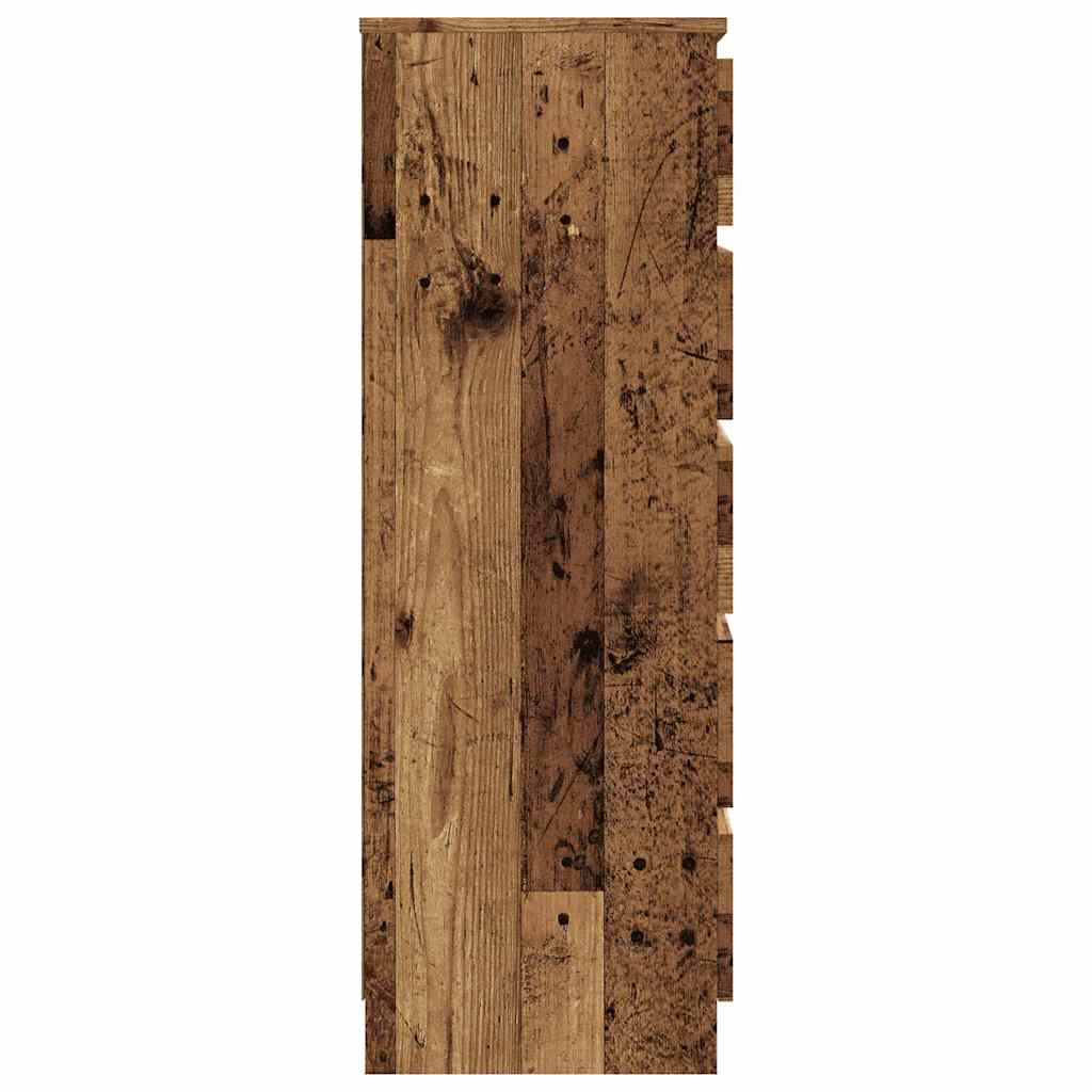 Commode vieux bois 60x36x103 cm bois d'ingénierie - XIOS