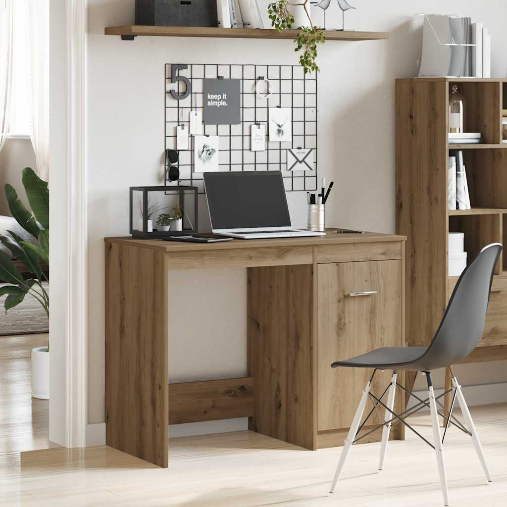 Bureau chêne artisanal 100x50x76 cm bois d'ingénierie - XIOS